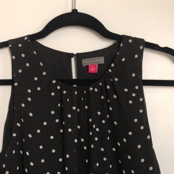 Vince Camuto Polka Dot Sleeveless Top Size Small - Picture 6 of 12